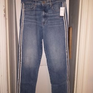 Banana Republic Mid Rise Straight Side Stripe 30L